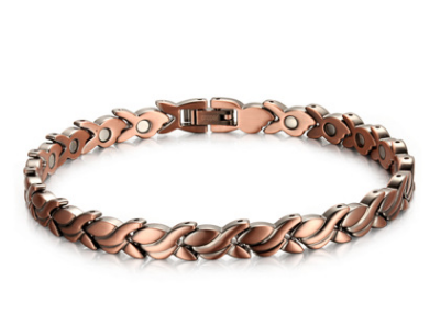 Pulsera Magnética de Cobre Puro con Acero Titanio - Joyería Wholesale