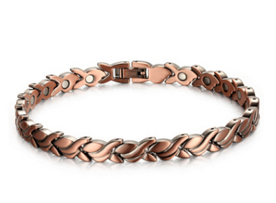 Pulsera Magnética de Cobre Puro con Acero Titanio - Joyería Wholesale