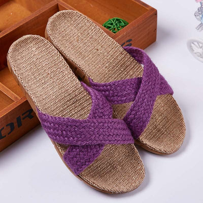 Pantuflas de Lino para Pareja - Cómodas Sandalias de Casa Antideslizantes Otoño Invierno - Image 13