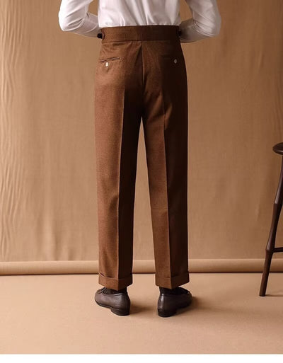 Pantalones de Invierno Rectos Cintura Alta para Hombre con Hebillas Parisinas - Image 38