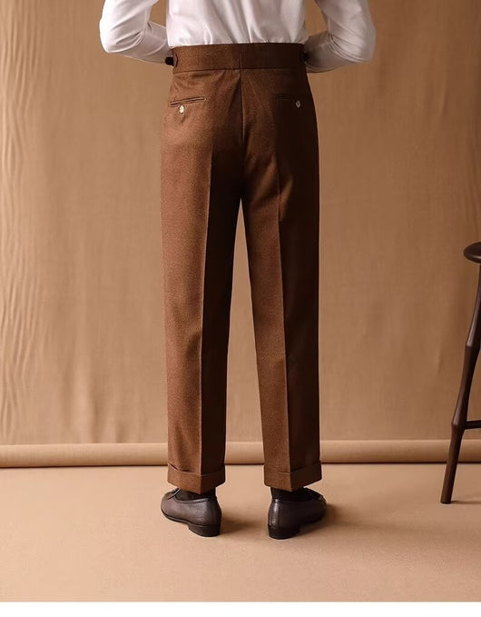Pantalones de Invierno Rectos Cintura Alta para Hombre con Hebillas Parisinas - Image 38