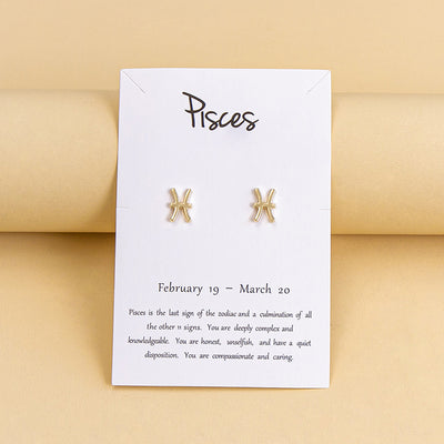 Aretes de los Doce Signos del Zodiaco en Oro y Plata - Image 16