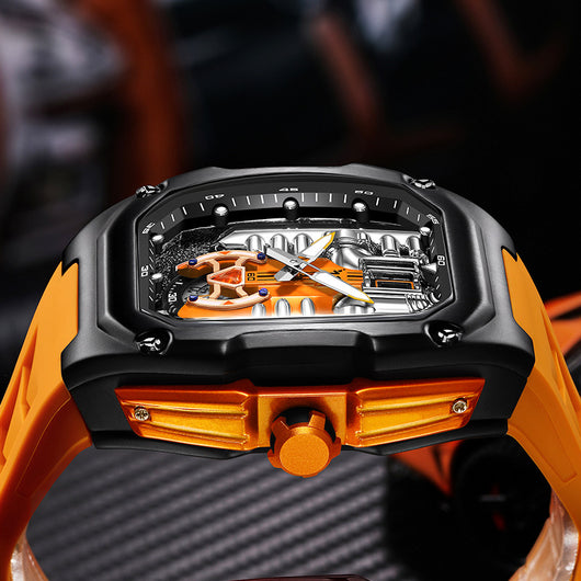 Reloj para Hombre con Fondo Transparente y Diseño Tridimensional - Image 3