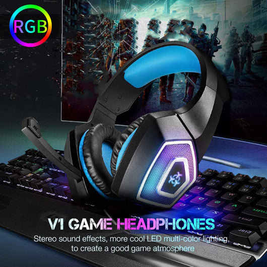 Auriculares Gaming RGB con Iluminación LED y Cable