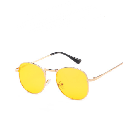 Gafas Retro Espejo Azul con Marco Redondo Decorativo - Image 8
