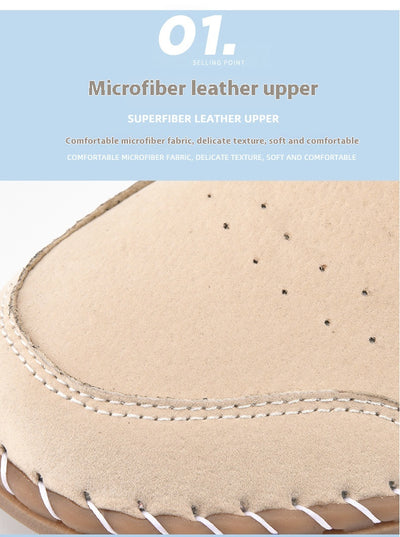 Pantuflas Cerradas de Encaje Artesanales para Mujer con Costura Retro - Image 9