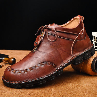 Botas Altas de Cuero para Hombre - Comodidad y Estilo Casual - Image 16