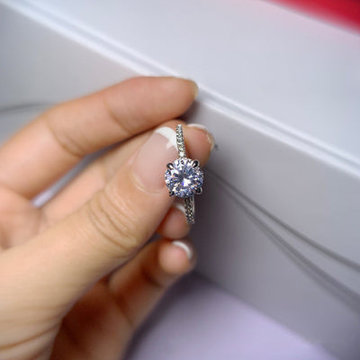 Anillo de Plata 925 con Zircón Redondo para Mujer - Image 4