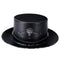 Sombrero de Copa Calavera Mágica en Cuero PU Negro - Accesorios de Foto para Mujer
