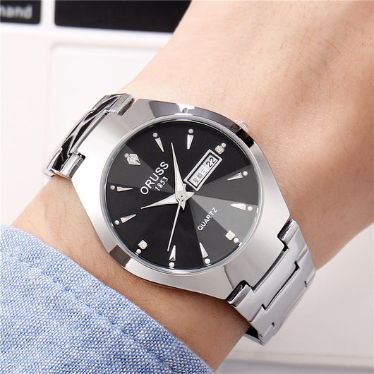 Reloj de Pareja Acero Tungsteno Resistente al Agua - Diseño Moderno para Estudiantes - Image 10