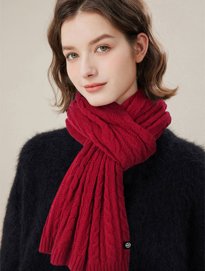 Bufanda Larga de Lana Tejida Estilo Coreano - Abrigo Versátil para Invierno - Image 20