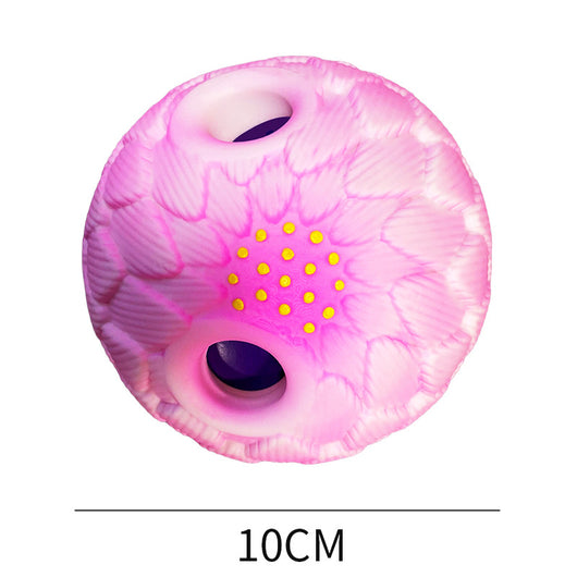 Yellow and green textured dog toy ball with food leakage holes, measuring 10cm in diameter. - Image 20