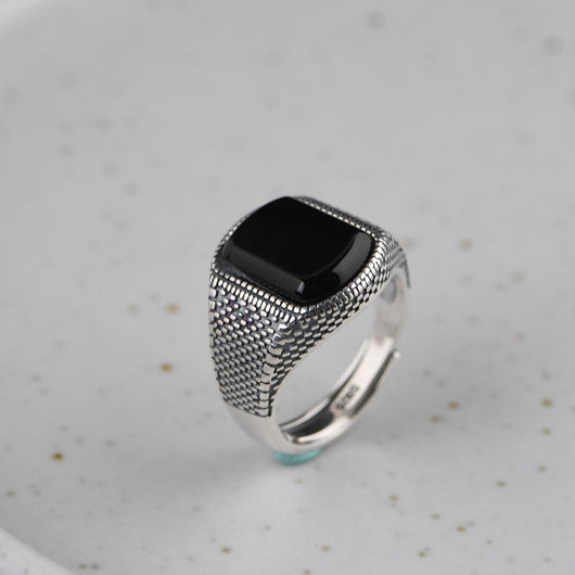 Anillo de Plata Tailandesa 925 Vintage Desgastado para Dedo Índice - Image 2