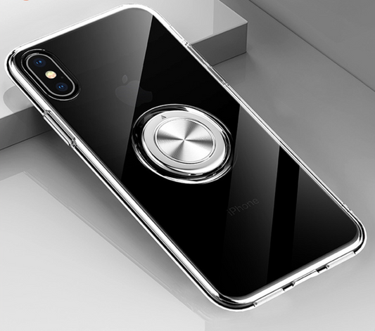 Funda Transparente con Anillo Magnético para iPhone - Soporte Adhesivo Compatible - Image 2