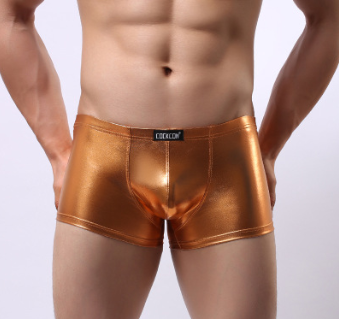 Bóxer Slip Hombre Cintura Baja Cuero Sintético Ajustado Sensual - Image 3