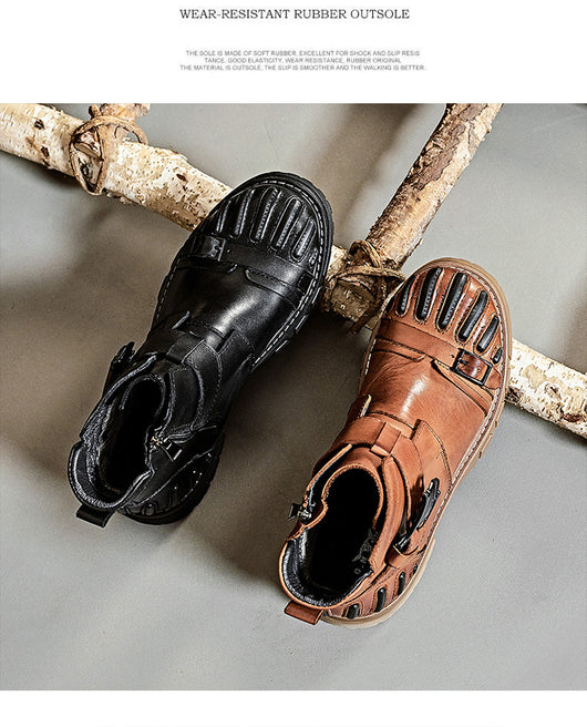 Botas Martin de Cuero para Hombre - Estilo Punk Rock con Suela Industrial - Image 15