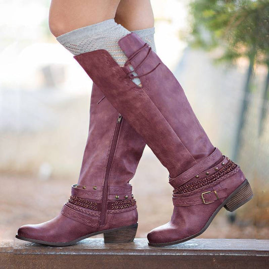 Botas Altas Retro para Mujer Estilo Caballero