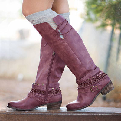 Botas Altas Retro para Mujer Estilo Caballero