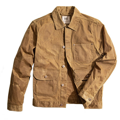 Chaqueta de Lona Encerada Estilo Retro Japonés Slim Fit - Image 5