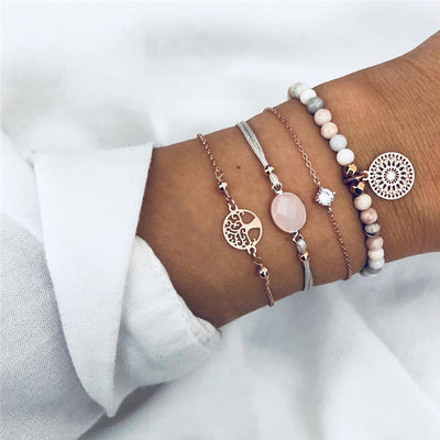 Set de Pulseras Bohemias Vintage con Cuentas y Amuletos para Mujer - Image 8