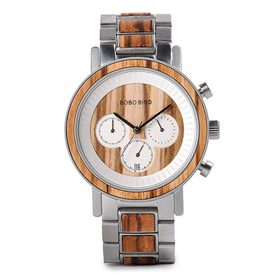 Reloj de Cuarzo con Caja de Madera Natural - Image 12