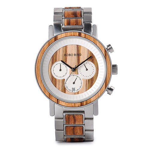 Reloj de Cuarzo con Caja de Madera Natural - Image 12