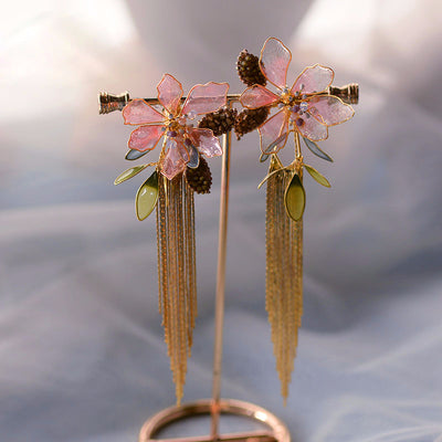 Aretes de Novia Flor Cristal Artificial sin Perforación - Clips para Boda Playa - Image 12