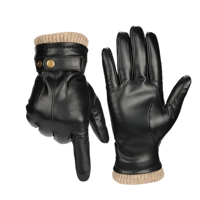 Guantes de Invierno en Cuero Genuino con Forro de Terciopelo - Image 5