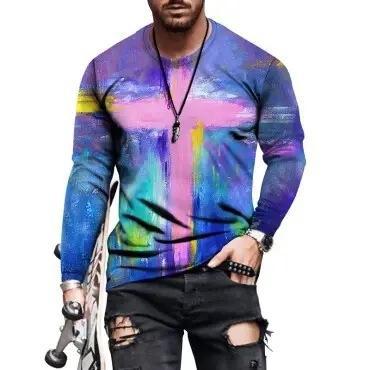 Camiseta Hombre Cuello Redondo Ajustada con Estampado de Letras - Image 12