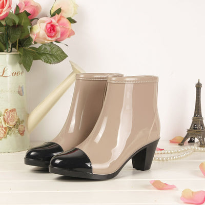 Botas de Lluvia Tacón Alto Antideslizantes Caña Media - Image 6