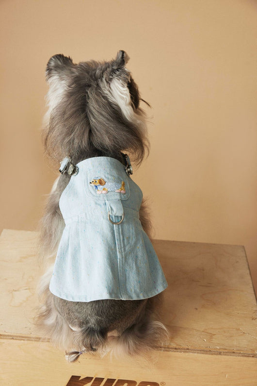 Falda Overol de Mezclilla Lavada para Perros - Image 7