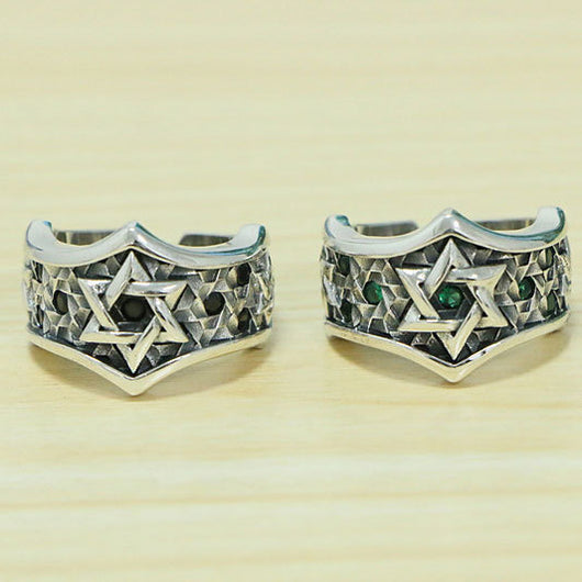 Anillo con Estrella de David Personalizada Incrustada - Image 9