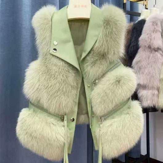 Chaleco de Cuero para Mujer Estilo Coreano Invierno - Image 16