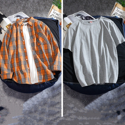 Camisa Cuadriculada Clásica para Hombre - Manga Larga Primavera Otoño - Image 10