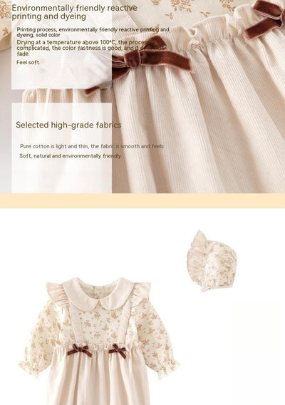 Mono Bebé Primavera Otoño - Enterizo Elegante Falso Dos Piezas para Niña - Image 9
