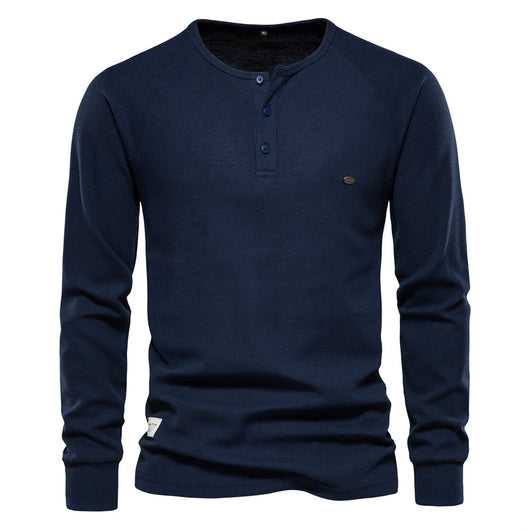 Henley Casual de Manga Larga para Hombre - Base Layer Versátil - Image 11