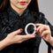 Pulsera de Jade Blanco Beijing Plana para Mujer