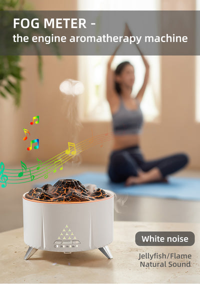 Difusor Ultrasónico Aroma Fuego con Humidificador, Altavoz Bluetooth y Ruido Blanco - Image 12