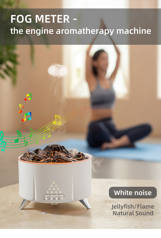 Difusor Ultrasónico Aroma Fuego con Humidificador, Altavoz Bluetooth y Ruido Blanco - Image 12