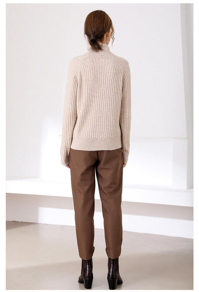 Suéter Cuello Alto Grueso Liso para Mujer - Image 10