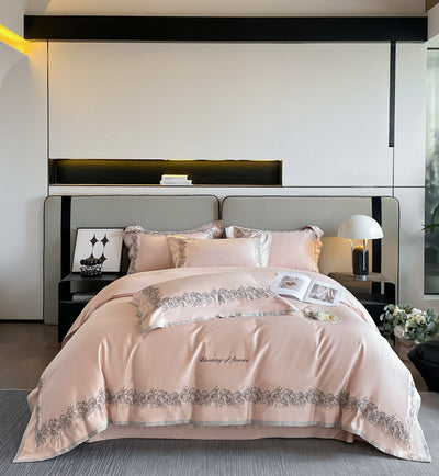 Juego de Cama 4 Piezas Algodón Pima 120 Hilos con Bordado Elegante - Image 14