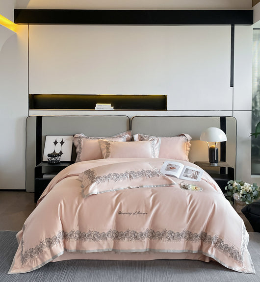 Juego de Cama 4 Piezas Algodón Pima 120 Hilos con Bordado Elegante - Image 14