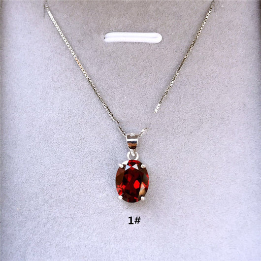 Colgante de Granate Mozambique Rojo Natural para Mujer - Image 8