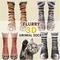 Calcetines Largos Unisex con Diseño de Garras de Gato 3D