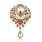 Alloy colored pendant with rhinestone brooch Golden coffee