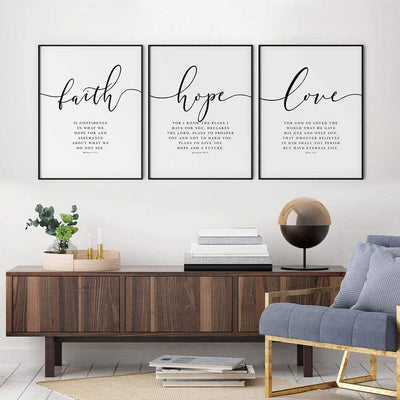 Tríptico de Arte Minimalista Moderno - Frases en Negro sobre Blanco - Image 13