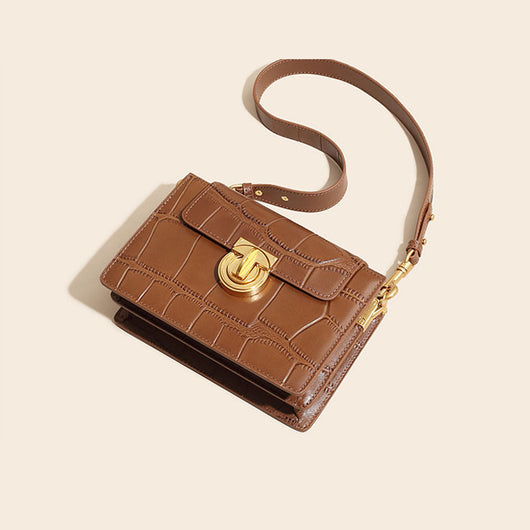 Bolsa Mensajera de Cuero Genuino Patrón Retro Diseño Exclusivo - Image 7