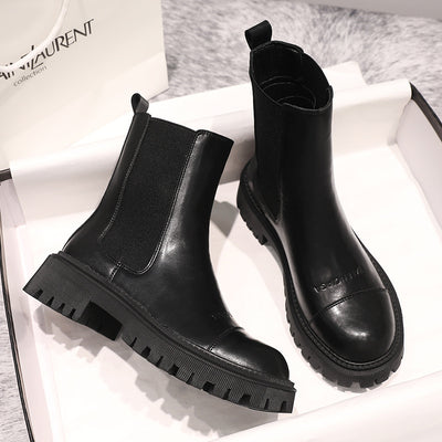 Botas de Plataforma en Cuero Estilo Británico para Mujer - Image 12