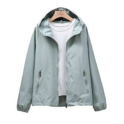 Chaqueta Hoodie Suelta Cropped Talla Grande Mujer - Ligera y Casual - Image 3