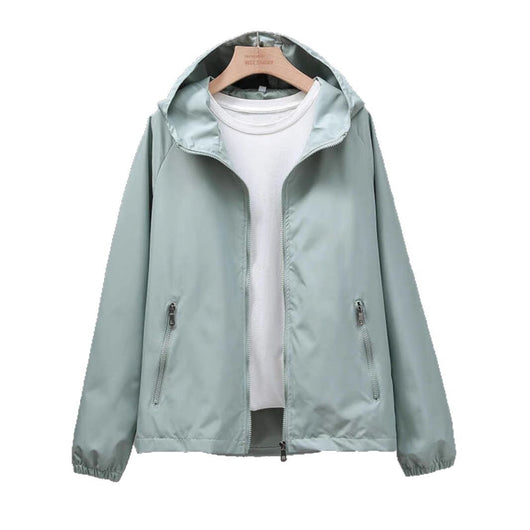 Chaqueta Hoodie Suelta Cropped Talla Grande Mujer - Ligera y Casual - Image 3
